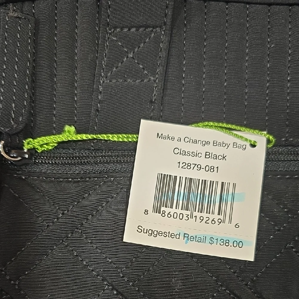 Diper Bag - Vera Bradley Black Quilted Bag